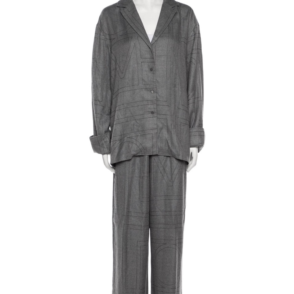 TOTEME Gray Button-Up Pajama Set 38 US6-8